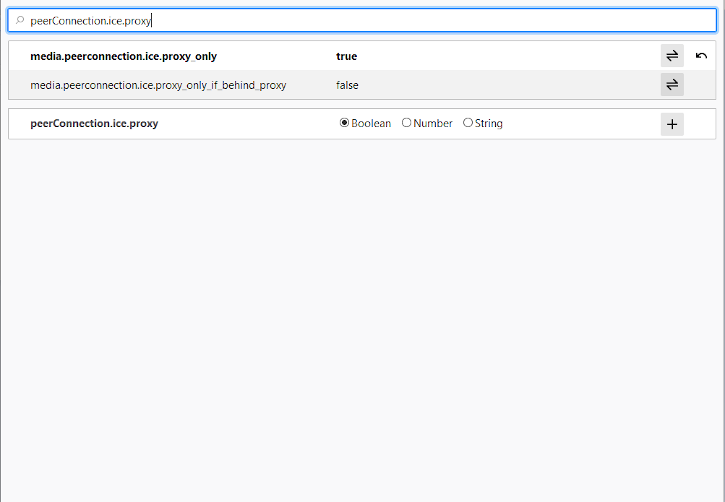 Firefox57 PeerConnection Settings Firefox57
PeerConnection Settings
